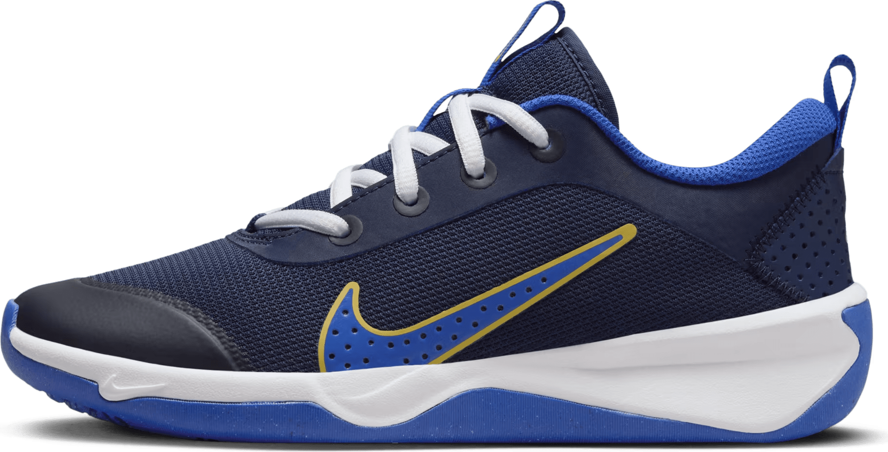 Nike Omni Multi-Court Midnight Navy Saturn Gold White Hyper Royal (GS)