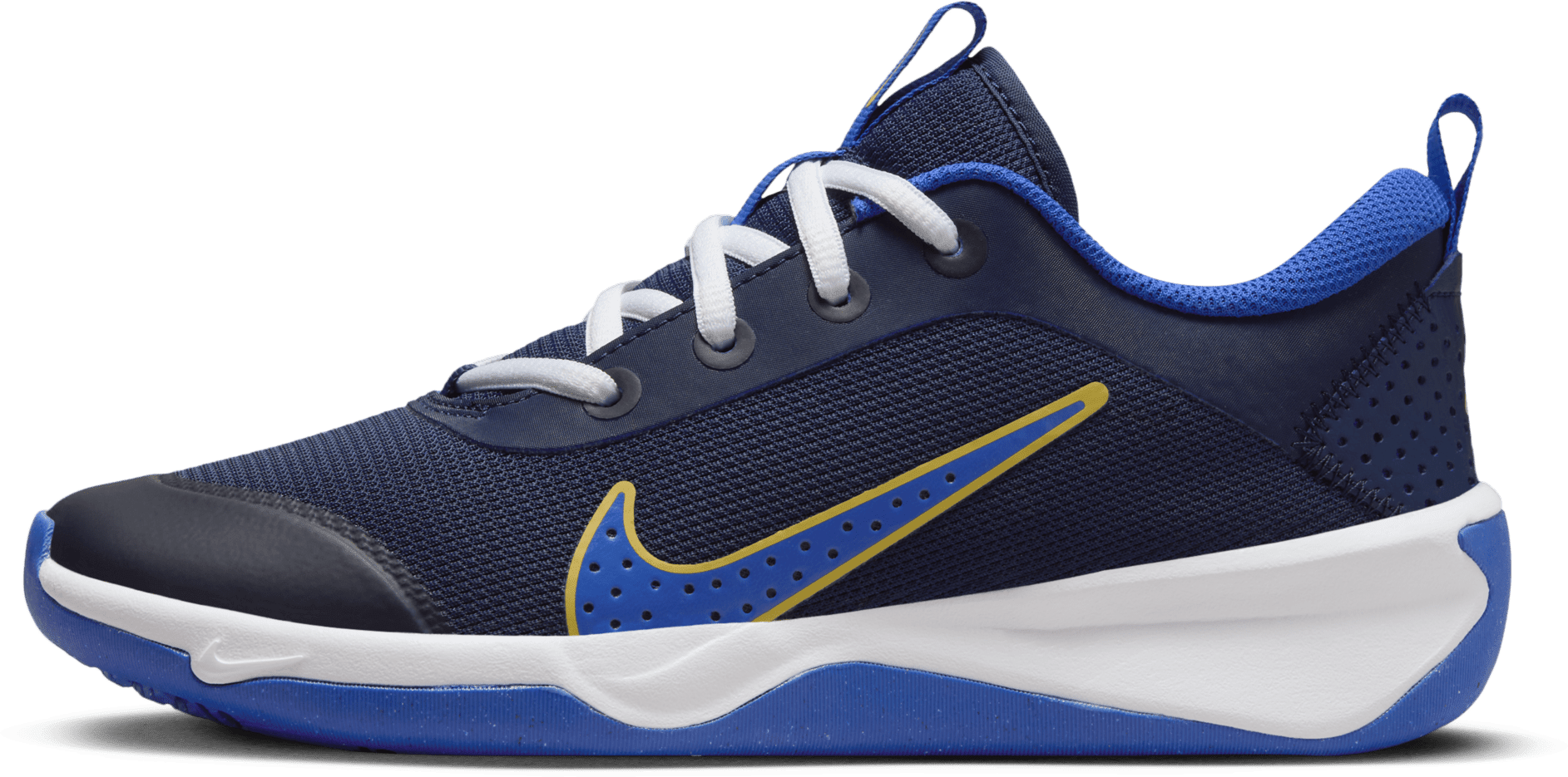 Nike Omni Multi-Court Midnight Navy Saturn Gold White Hyper Royal (GS)