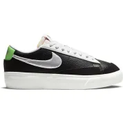 Nike Blazer Low Platform Black Metallic Silver (Women's)