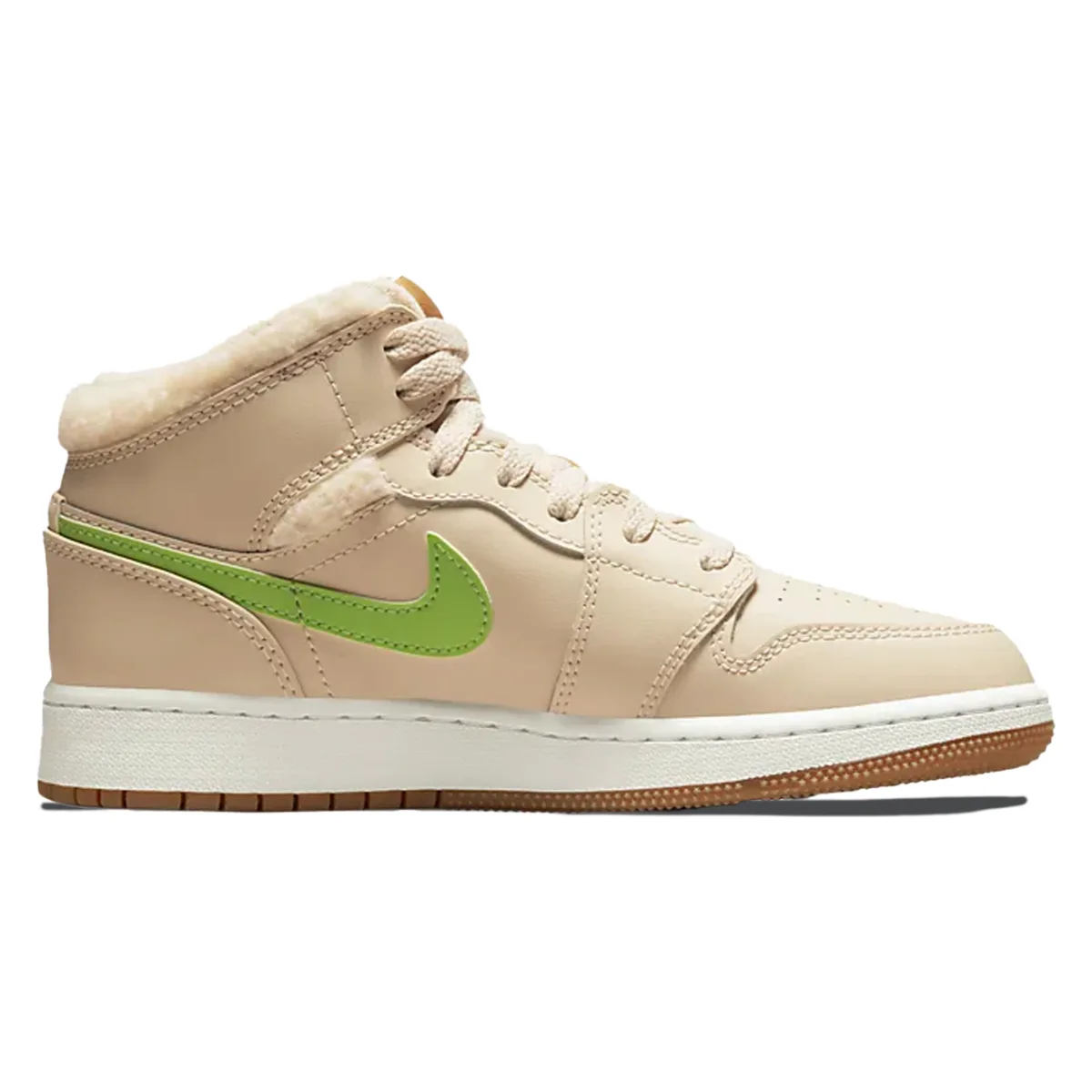 Air Jordan 1 Mid GS "Fleece Pearl White"