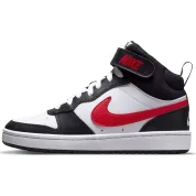 Nike Court Borough Mid 2 White Black University Red (GS)