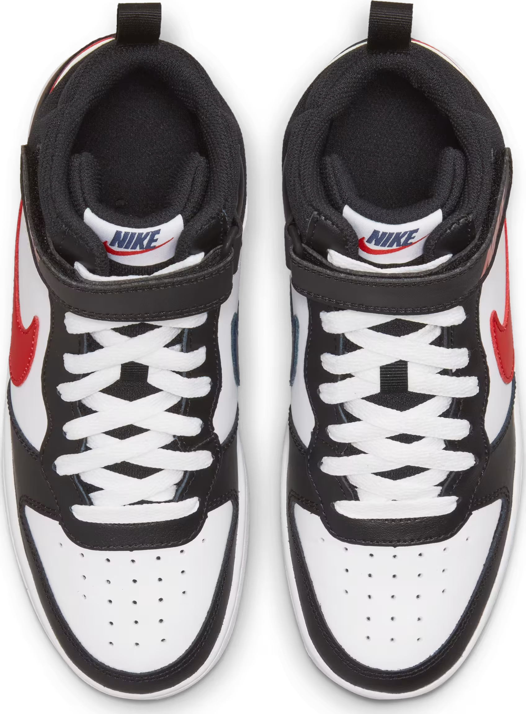 Nike Court Borough Mid 2 White Black University Red (GS)