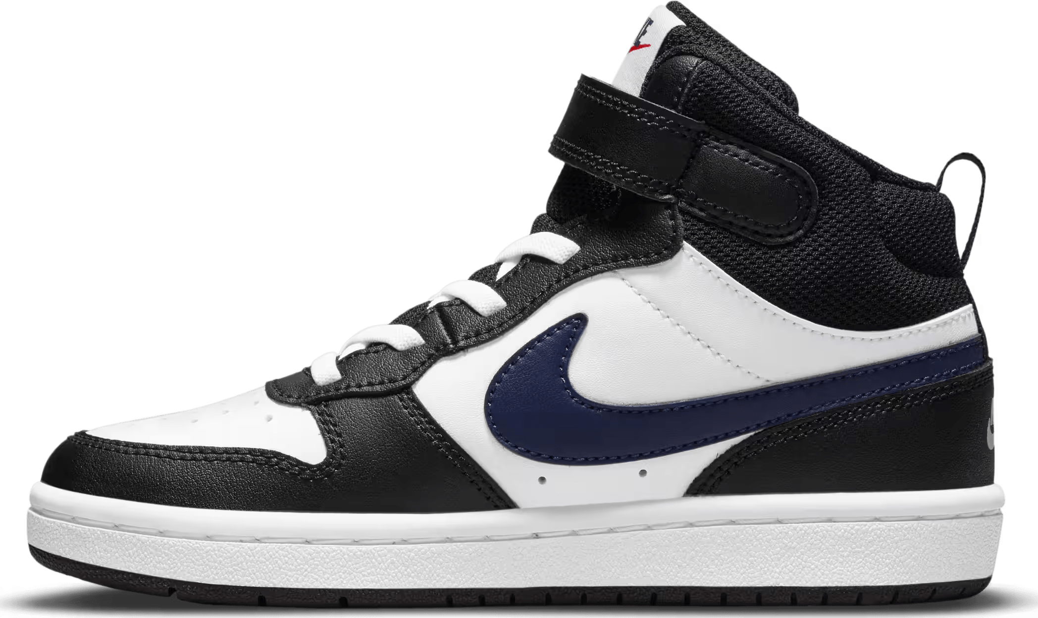 Nike Court Borough Mid 2 White Black University Red (PS)