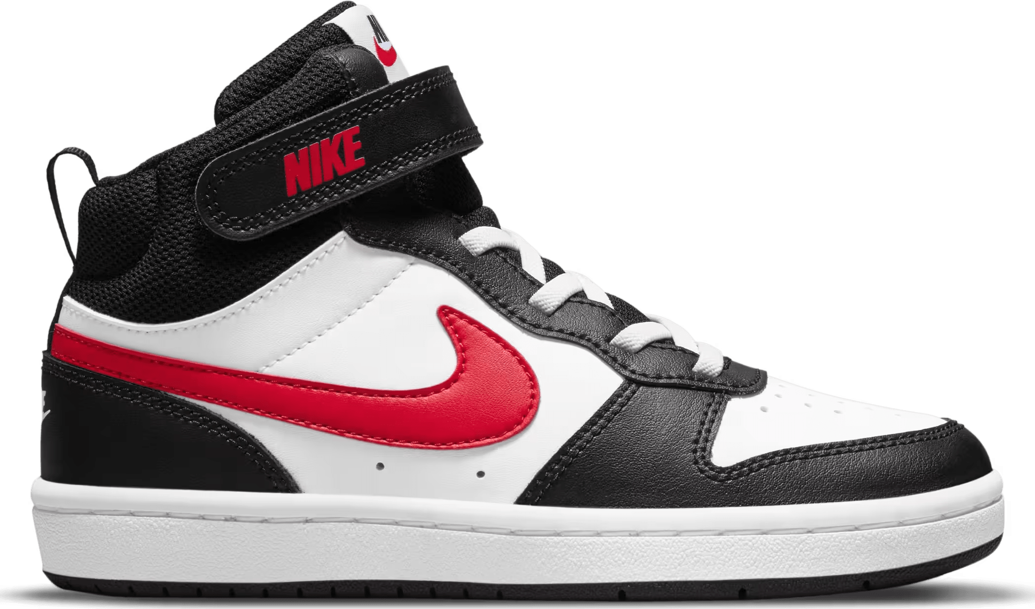 Nike Court Borough Mid 2 White Black University Red (PS)