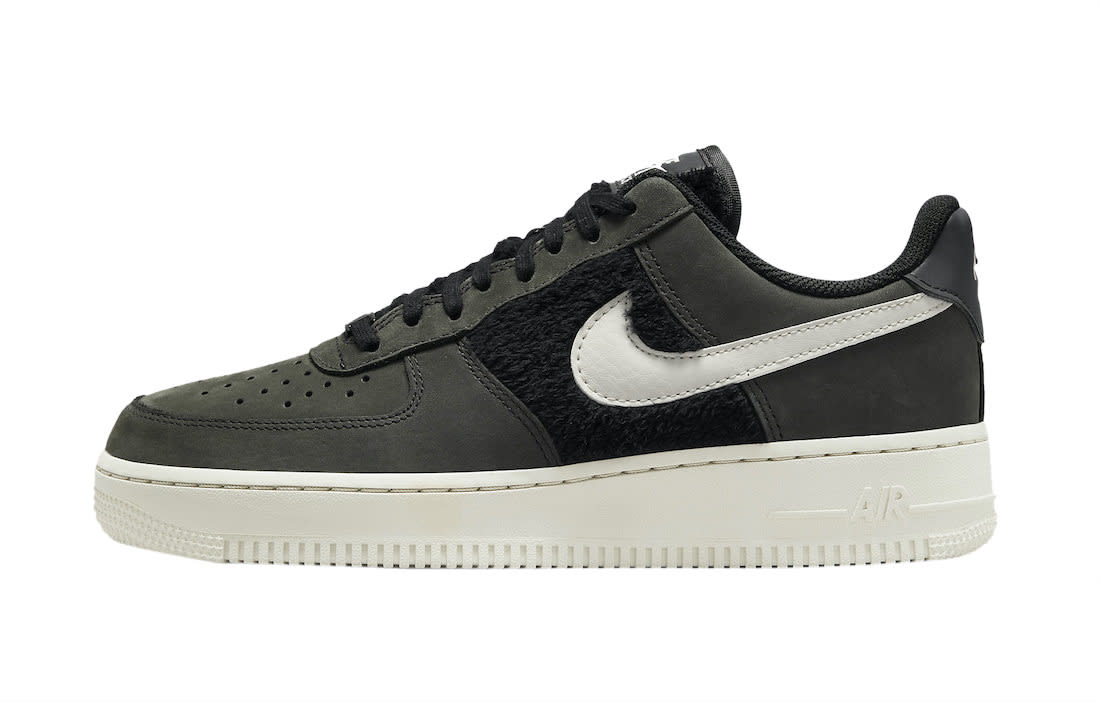Nike Air Force 1 Low Fur "Black Light Bone"