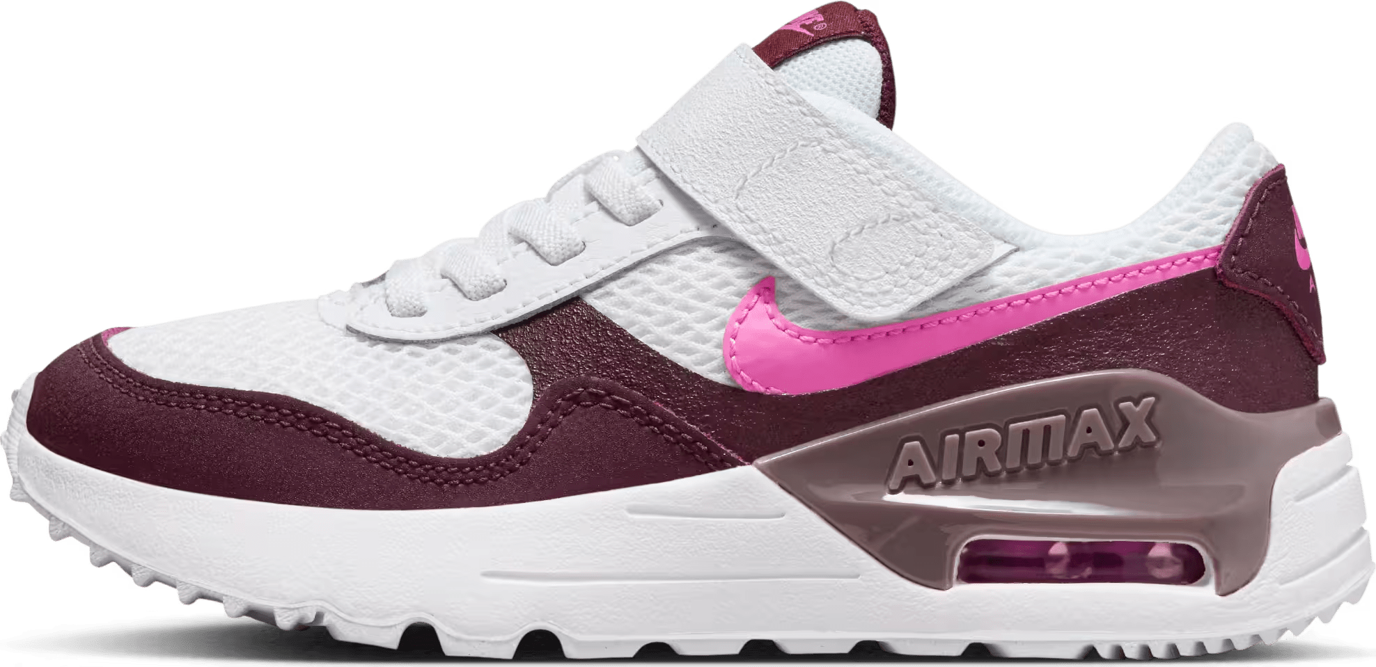 Nike Air Max SYSTM White Burgundy Crush Violet Ore Playful Pink (PS)