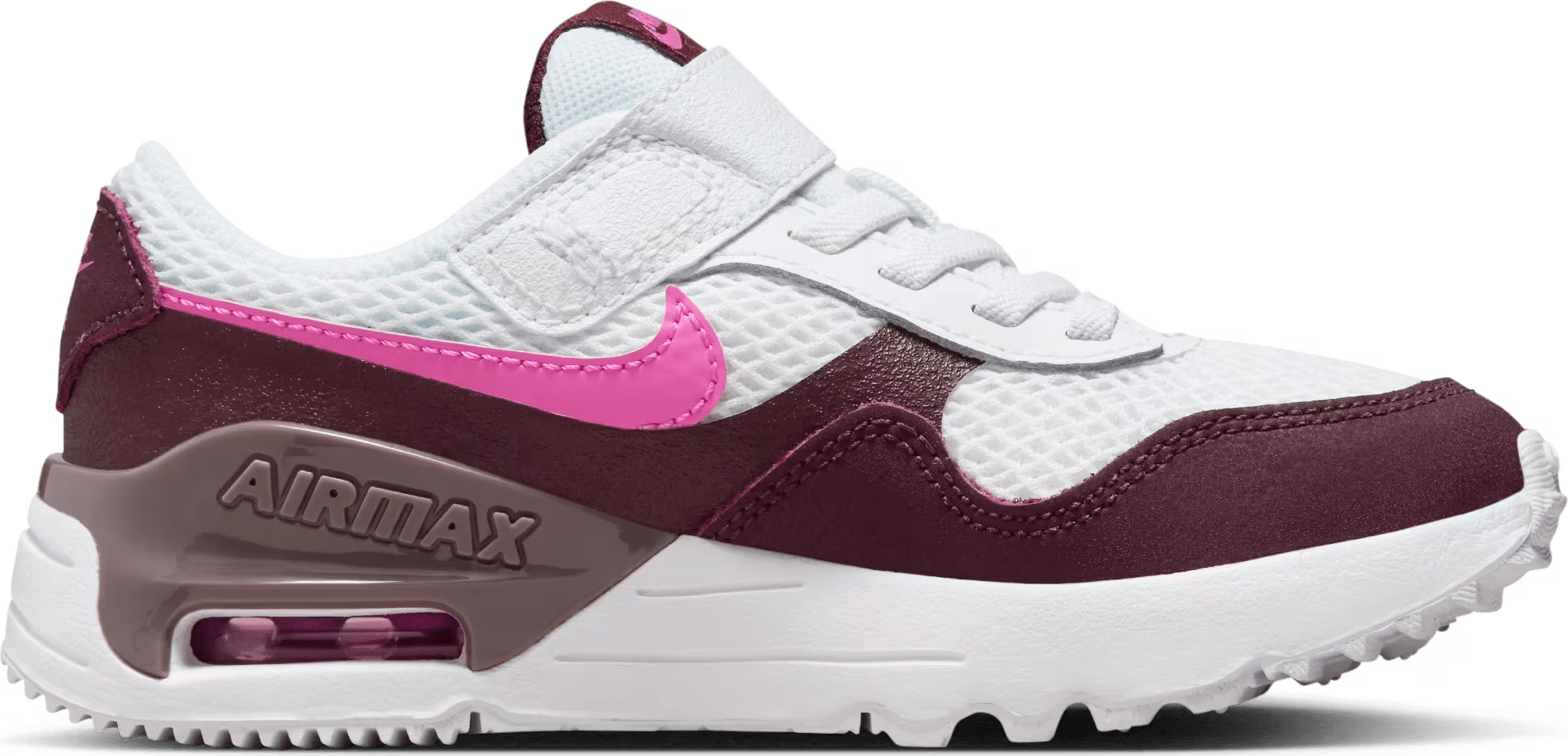 Nike Air Max SYSTM White Burgundy Crush Violet Ore Playful Pink (PS)