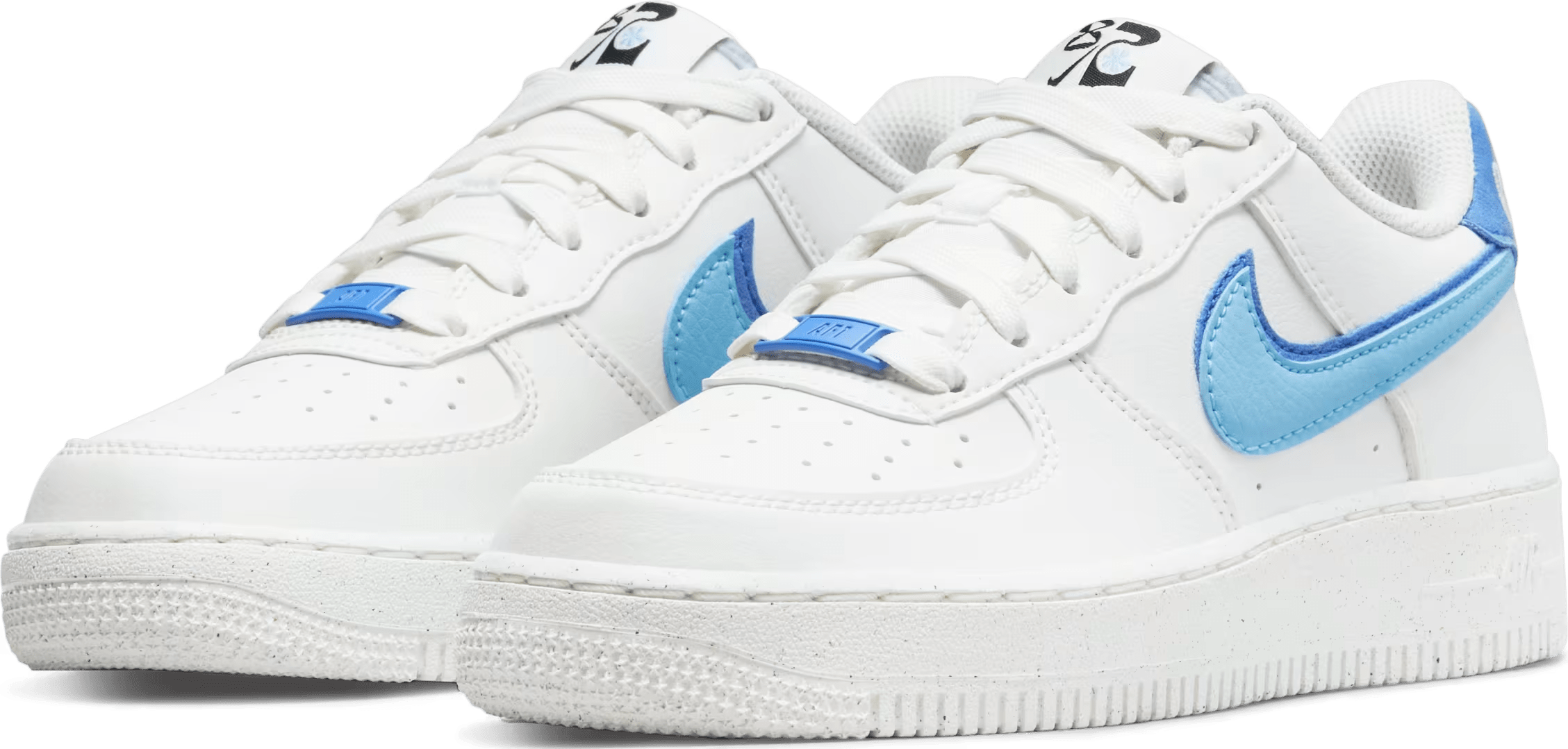 Nike Air Force 1 Low 82 Double Swoosh White Medium Blue (GS)