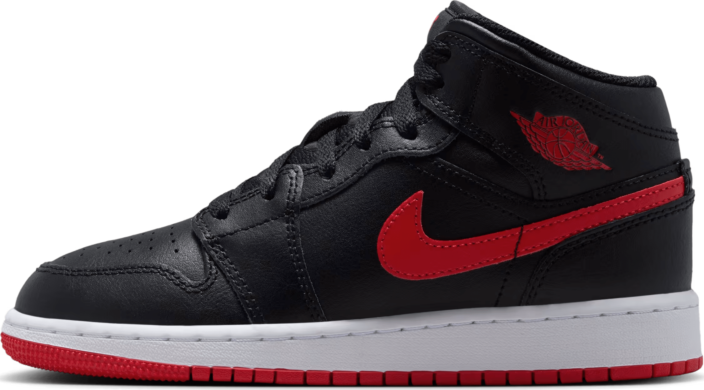 Air Jordan 1 Mid GS "Black University Red"