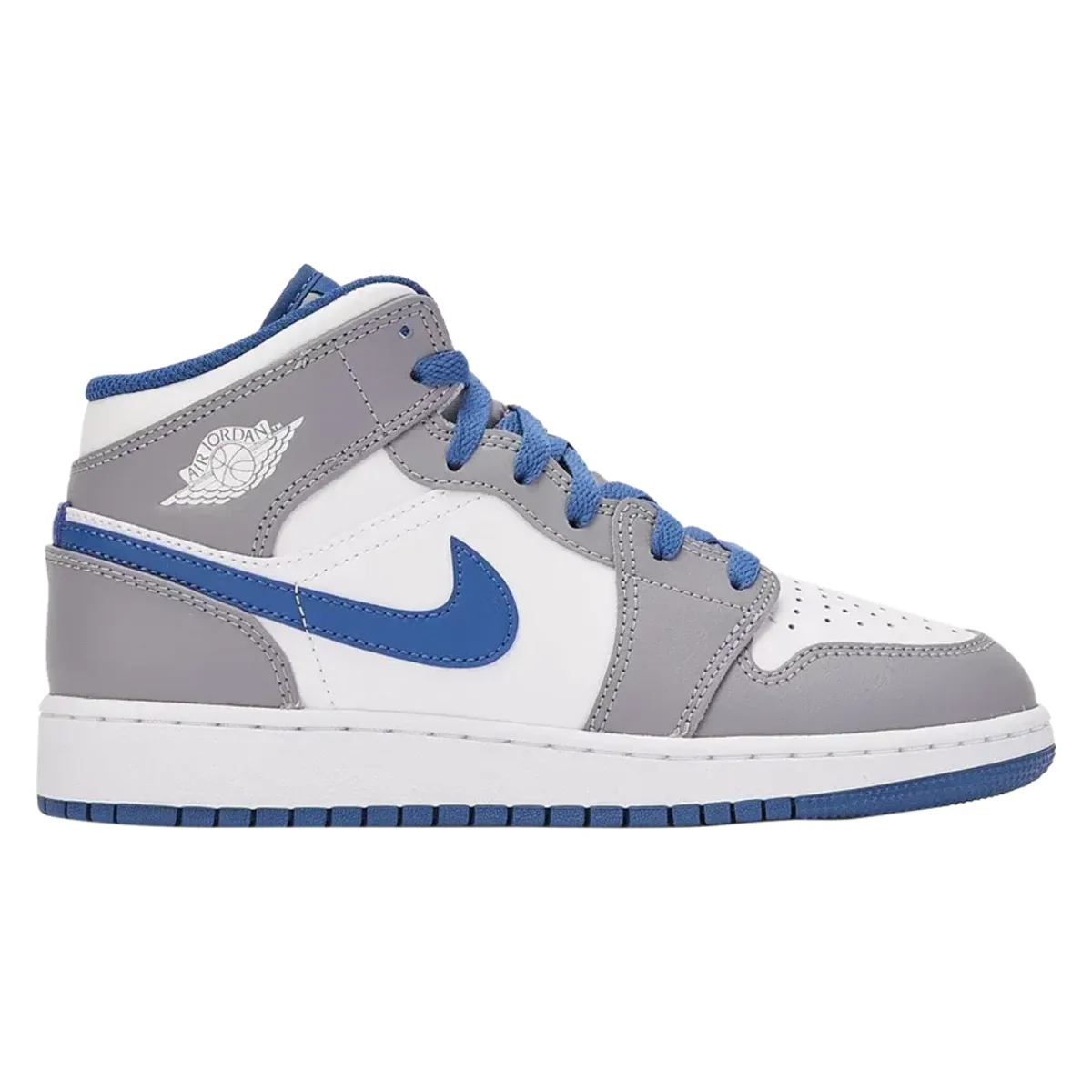 Air Jordan 1 Mid GS "Cement True Blue"