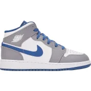 Air Jordan 1 Mid GS "Cement True Blue"