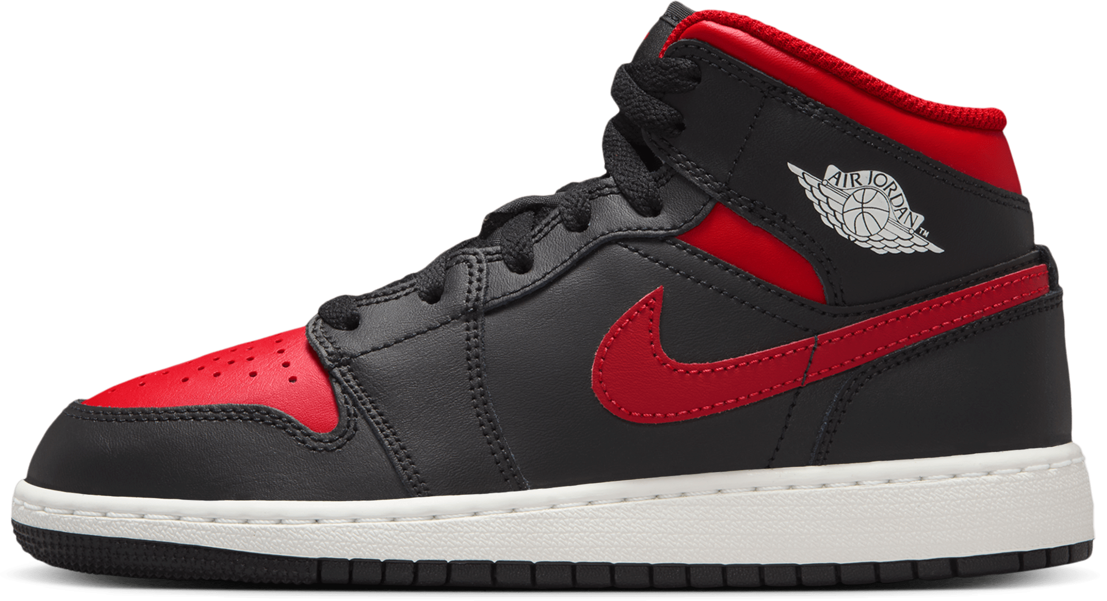 Air Jordan 1 Mid GS "Black / Varsity Red"