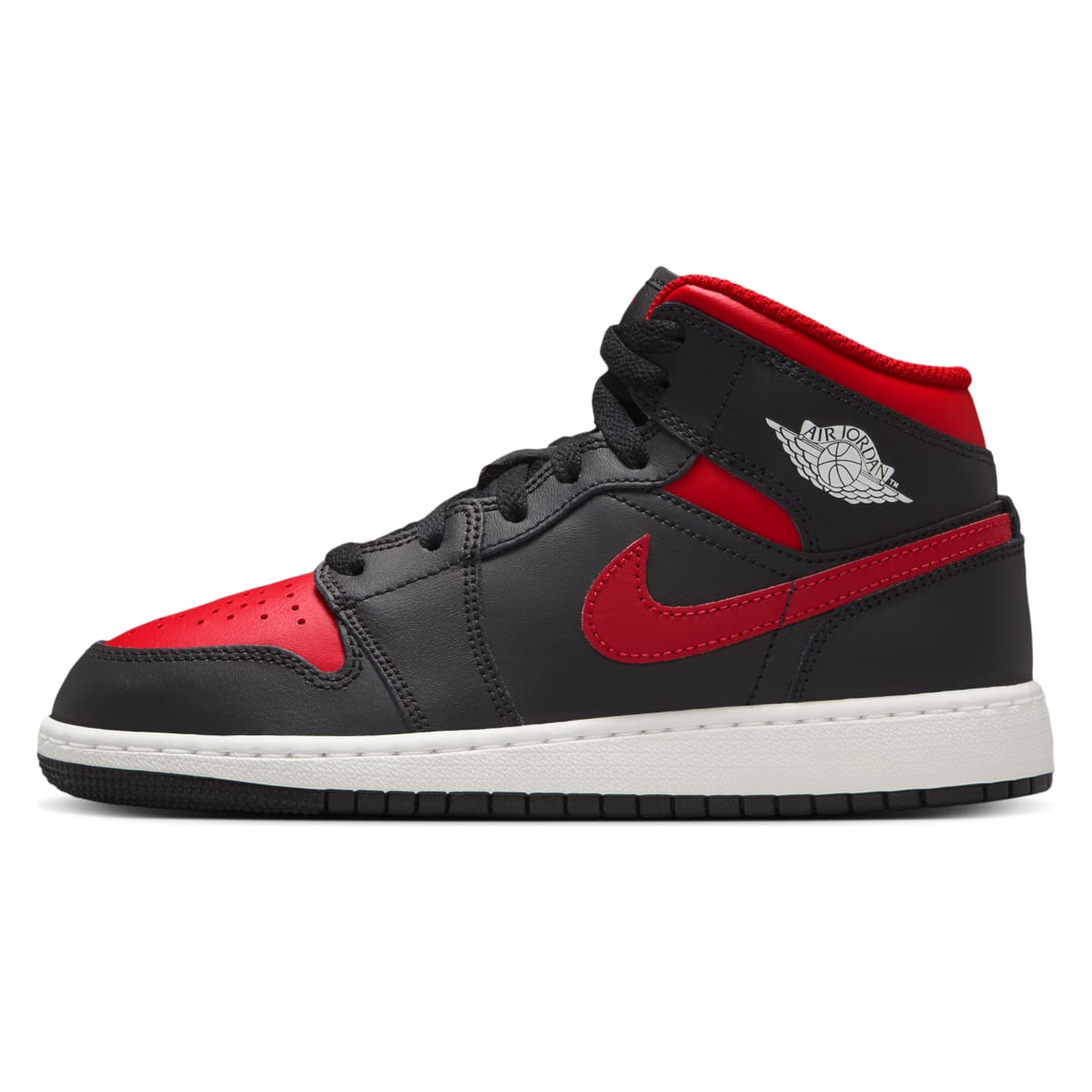 Air Jordan 1 Mid GS "Black / Varsity Red"