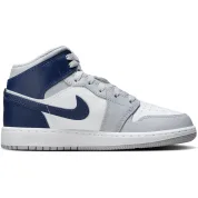 Air Jordan 1 Mid GS "Wolf Grey / Midnight Navy"