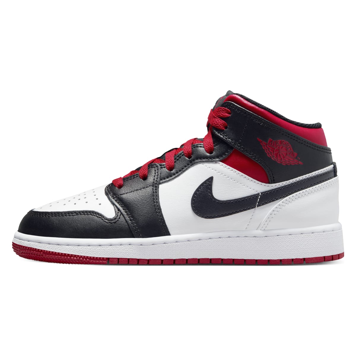 Air Jordan 1 Mid GS "Gym Red Black Toe"