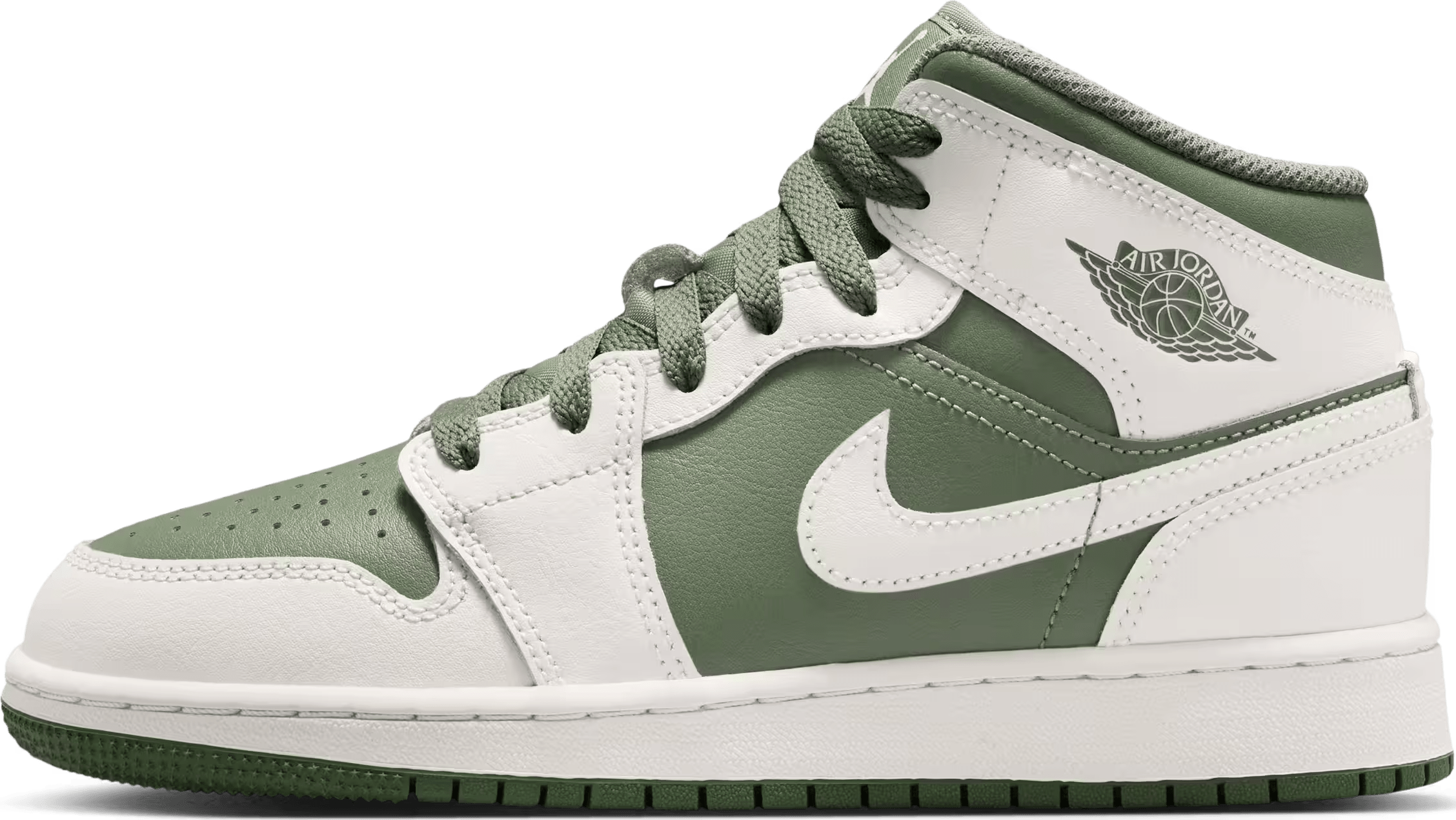 Air Jordan 1 Mid GS "Summit White Vintage Lichen"