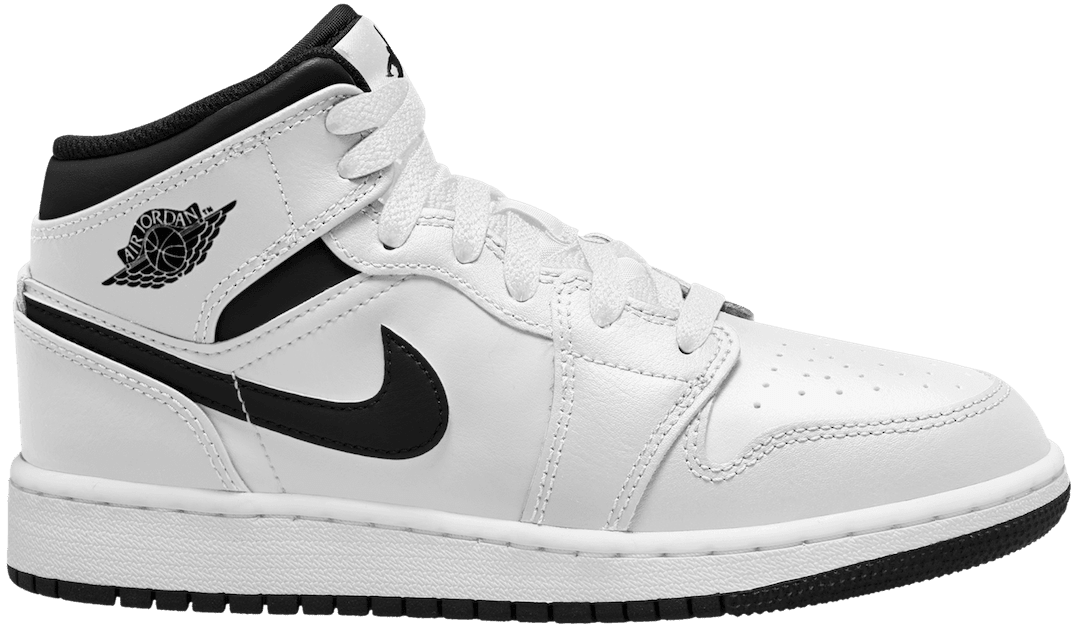 Air Jordan 1 Mid GS "Black & White"