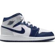 Air Jordan 1 Mid GS "Grey Midnight Navy"