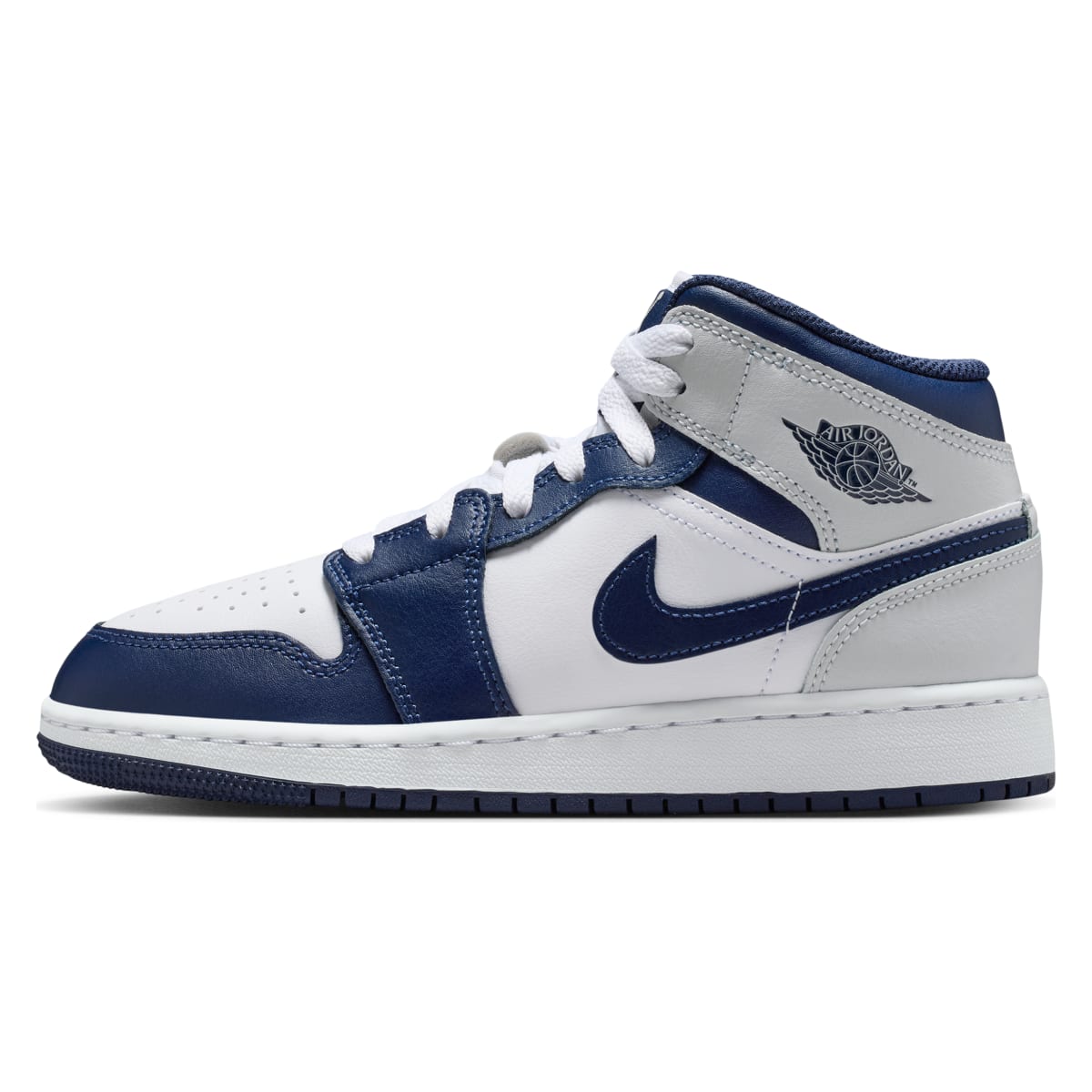Air Jordan 1 Mid GS "Grey Midnight Navy"