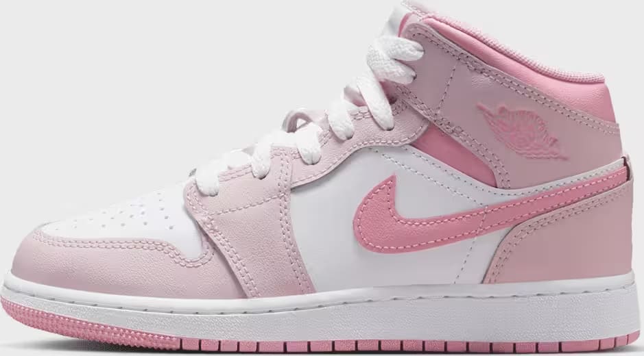 Jordan Air 1 Mid GS "Pearl Pink White"