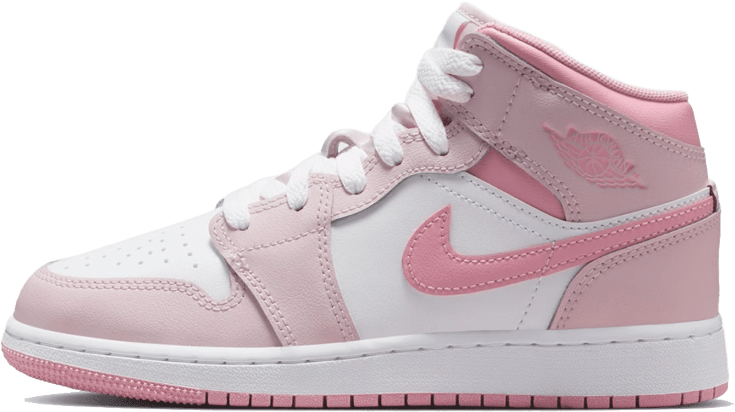 Jordan Air 1 Mid GS "Pearl Pink White"