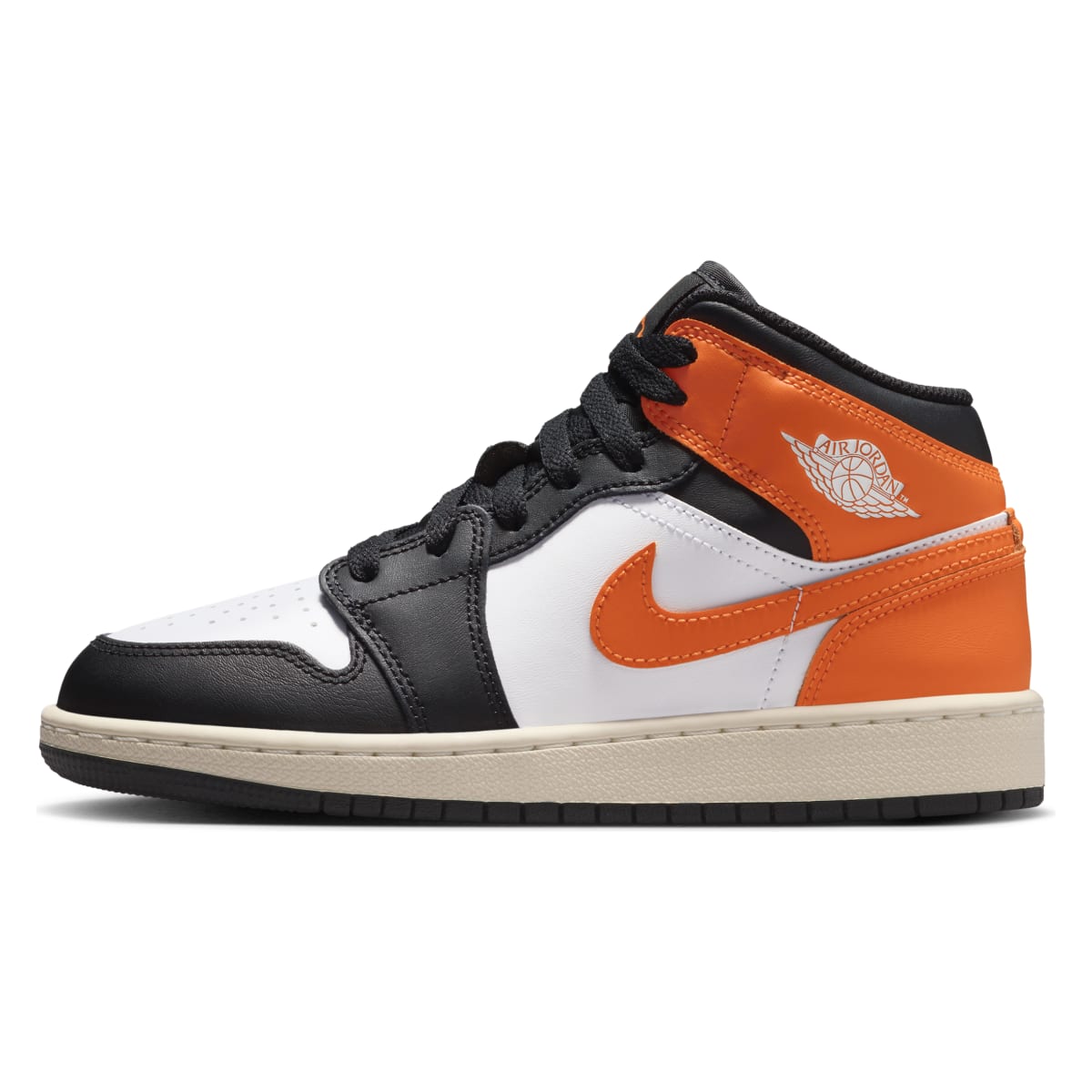 Air Jordan 1 Mid GS "Black Toe Starfish"