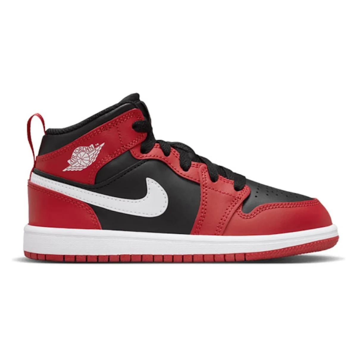 Jordan 1 Mid Black Gym Red (PS)