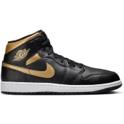 Air Jordan 1 Mid "Black Metallic Gold"