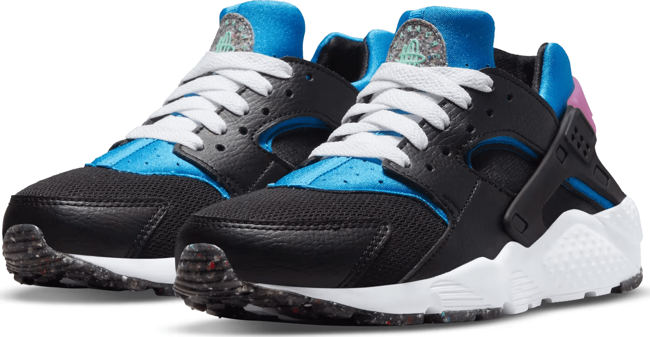 Nike Air Huarache Run Black Photo Blue Active Pink (GS)