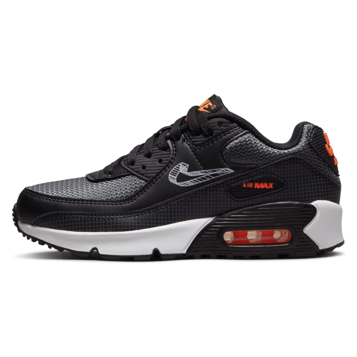 Nike Air Max 90 GS 3D Swoosh "Black Grey"
