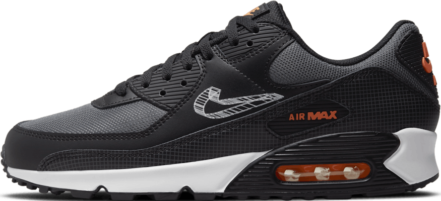 Nike Air Max 90 3D Swoosh Black Grey Orange