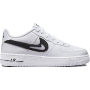 Nike Air Force 1 Low Cut Out Swoosh White Black (GS)
