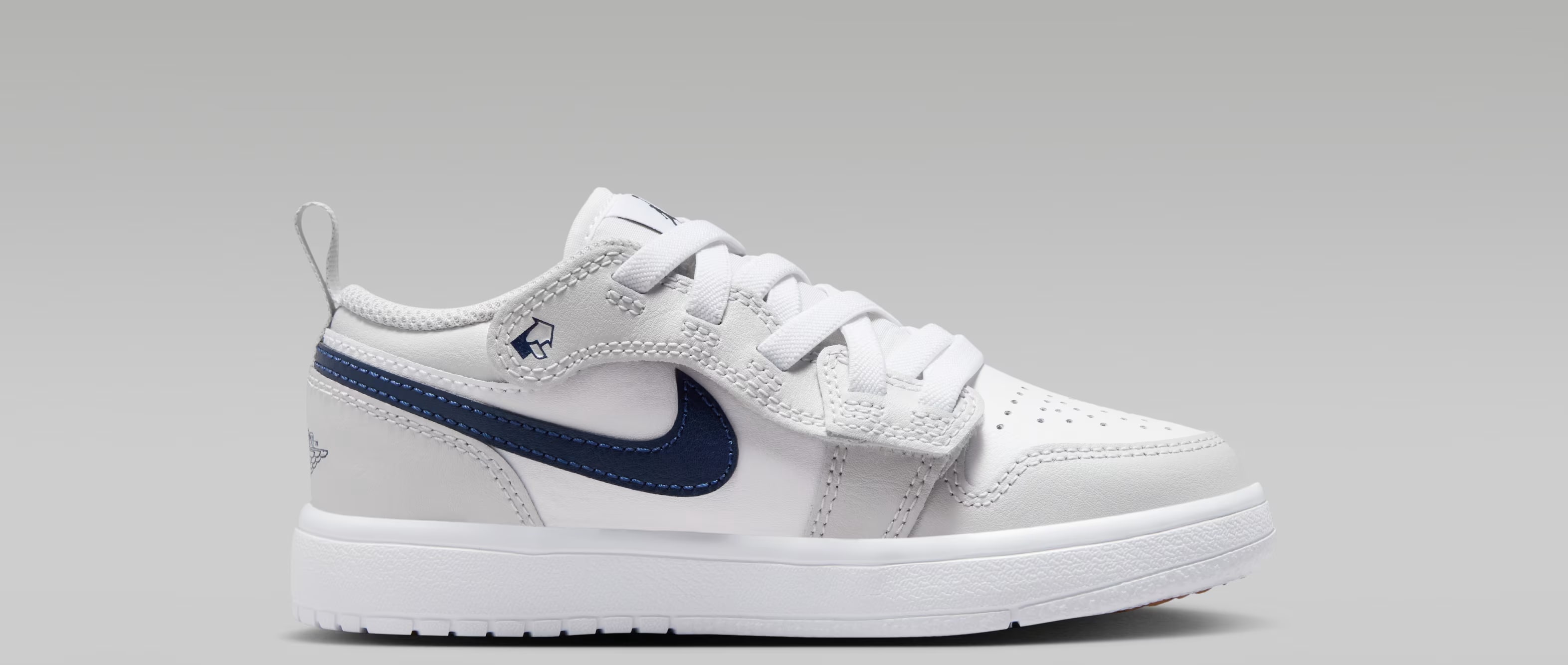 Jordan 1 Low ALT White Neutral Grey Gum Medium Brown Midnight Navy (PS)