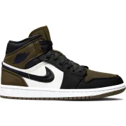Air Jordan 1 Mid Wmns "Olive Toe"
