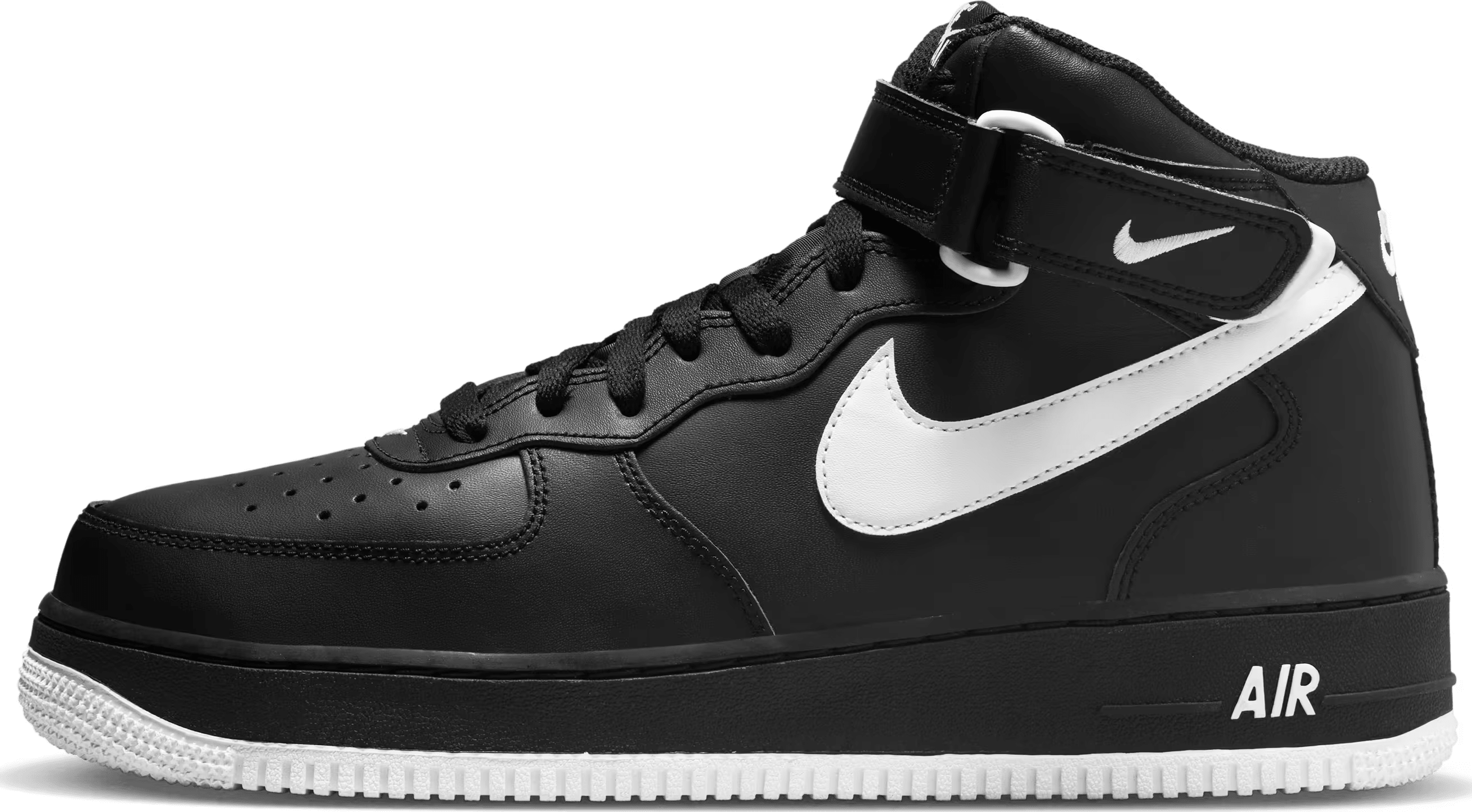 Nike Air Force 1 Mid '07 Black White Sole