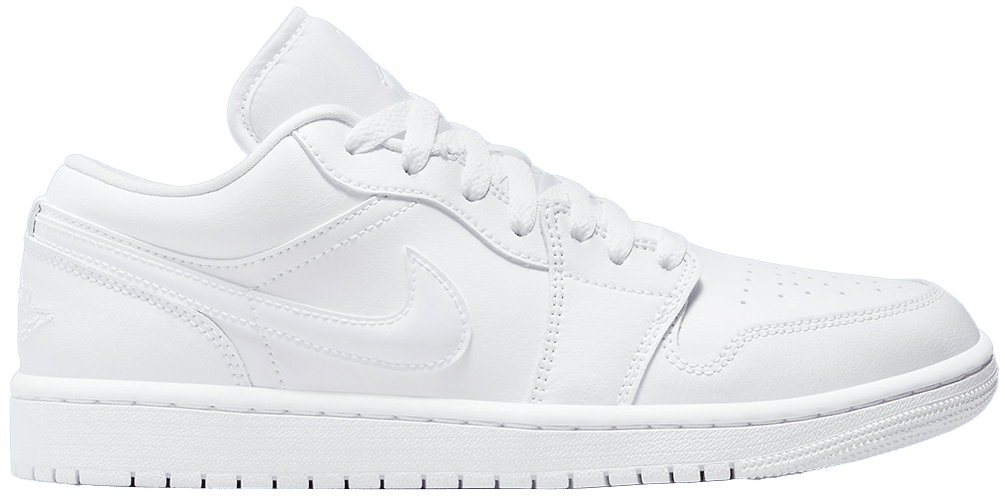 Jordan 1 low swooshless white best sale