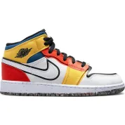Air Jordan 1 Mid SE GS "Multi-Color Canvas"