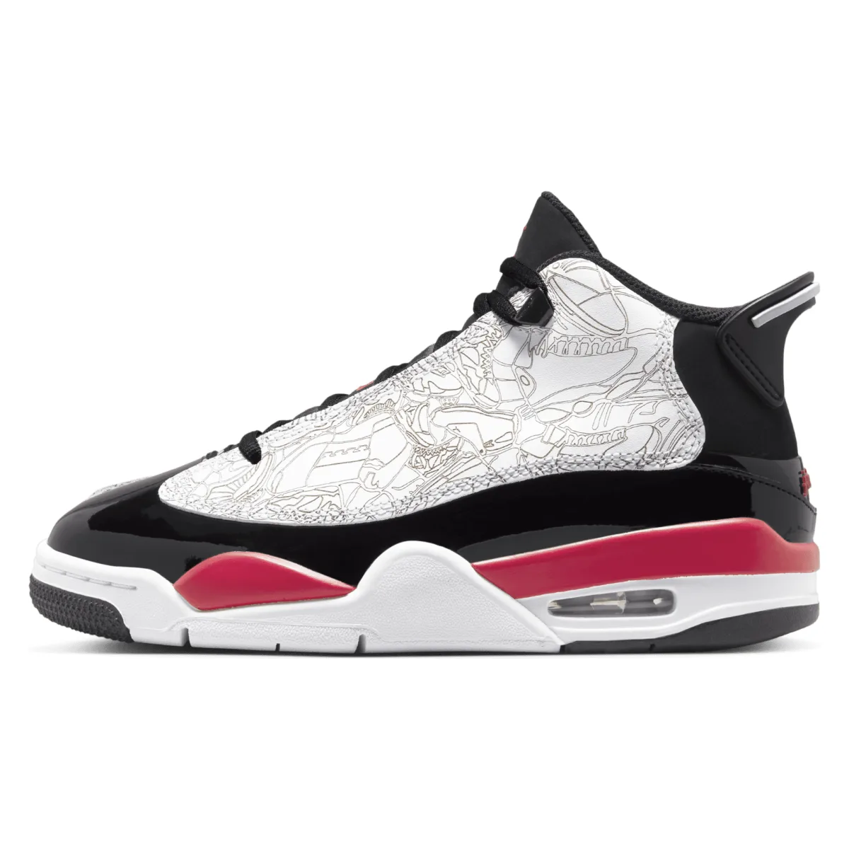 Jordan Dub Zero White Black Fire Red (GS)