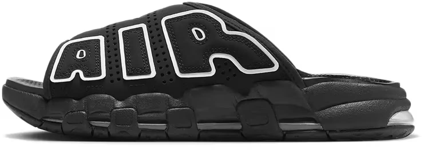 Nike Air More Uptempo Slide Black White Brand New