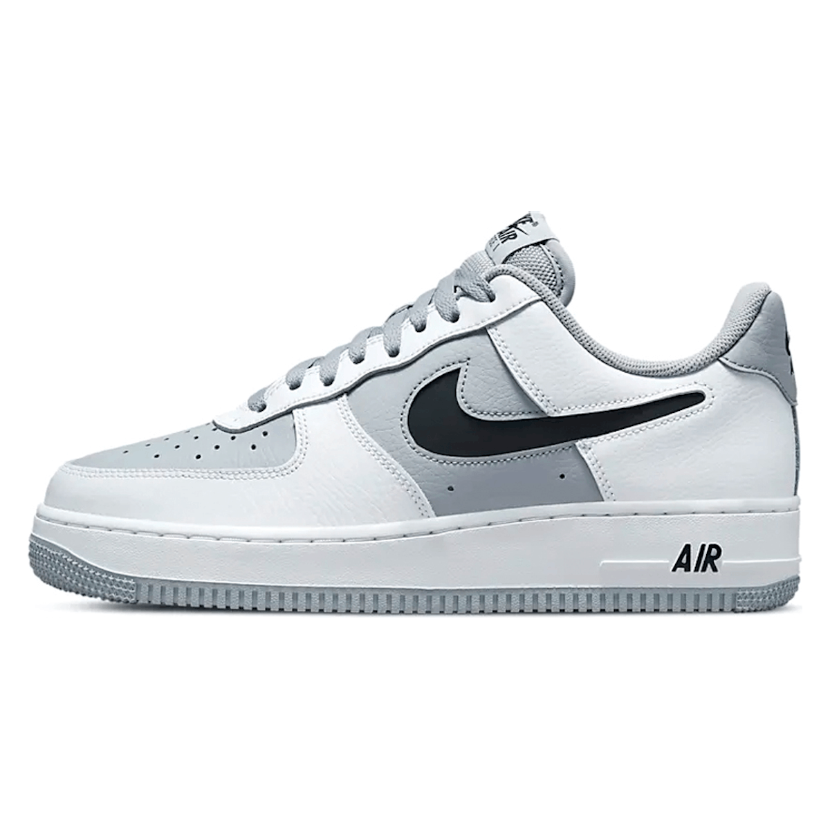 Nike Air Force 1 Low Cut Out Swoosh Wolf Grey