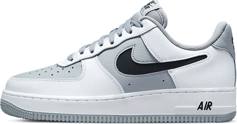 Nike Air Force 1 Low Cut Out Swoosh Wolf Grey
