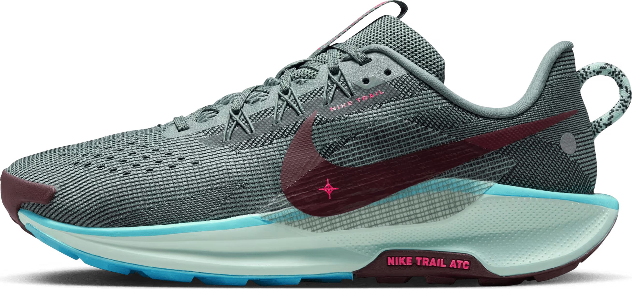 Nike React Pegasus Trail 5 Clay Green Seaweed Burgundy Crush