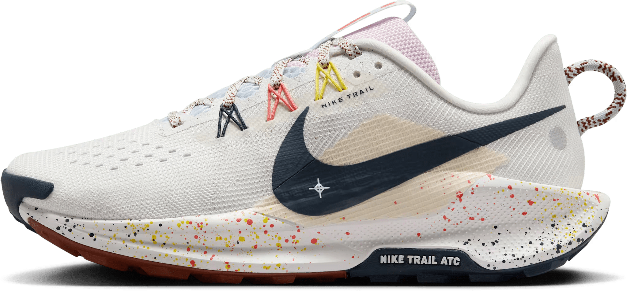 Nike React Pegasus Trail 5 Summit White Football Grey Pink Foam Armory Navy (Women's)