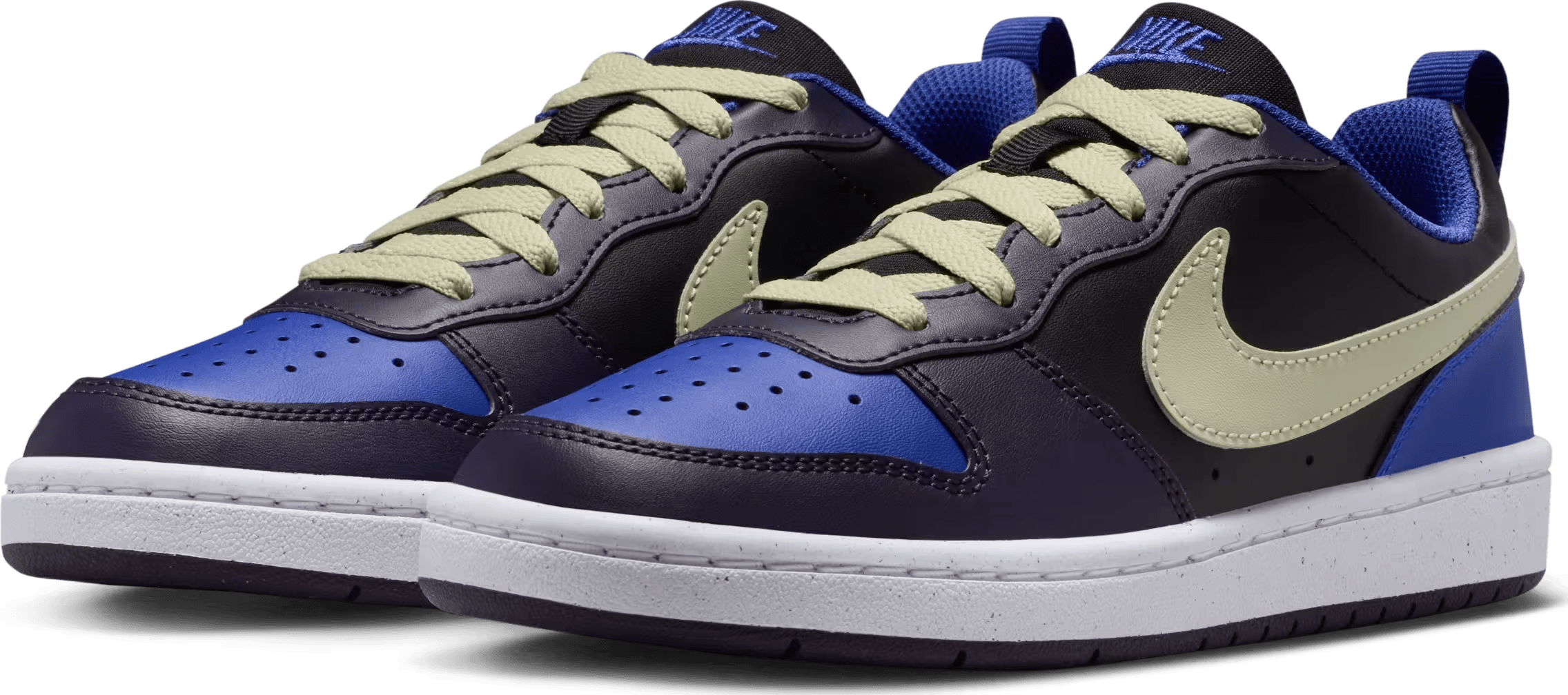Nike Court Borough Low Recraft Black Cave Purple Olive Aura (GS)