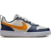 Nike Court Borough Low Recraft Light Orewood Brown Midnight Navy White Orange Peel (GS)