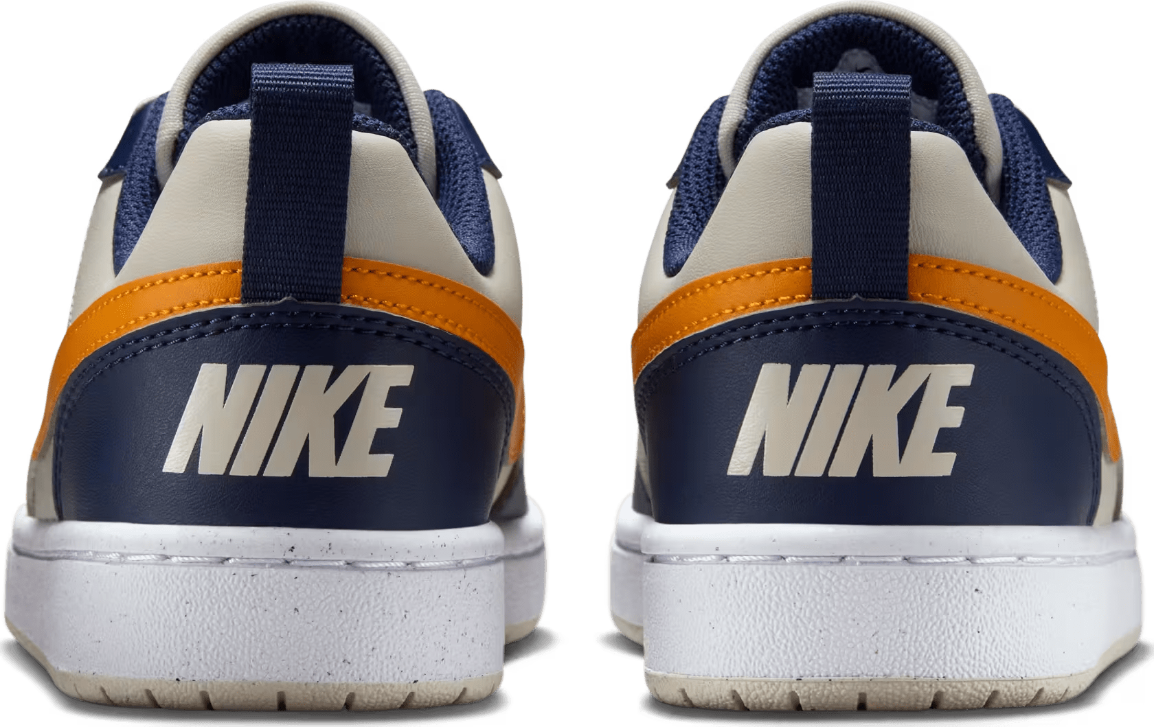 Nike Court Borough Low Recraft Light Orewood Brown Midnight Navy White Orange Peel (GS)