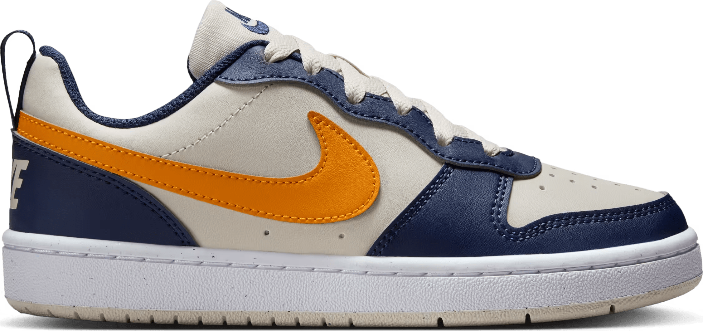 Nike Court Borough Low Recraft Light Orewood Brown Midnight Navy White Orange Peel (GS)