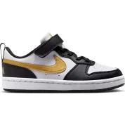 Nike Court Borough Low Recraft Black White Metallic Gold (PS)