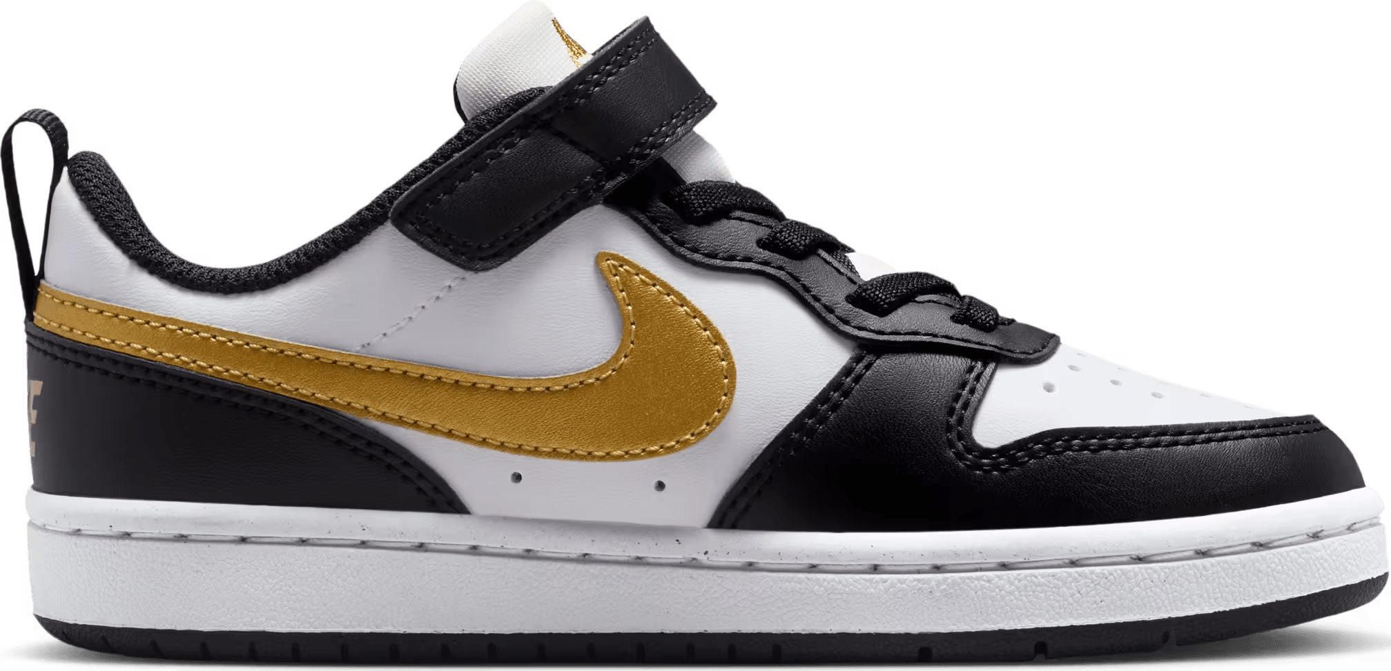 Nike Court Borough Low Recraft Black White Metallic Gold (PS)