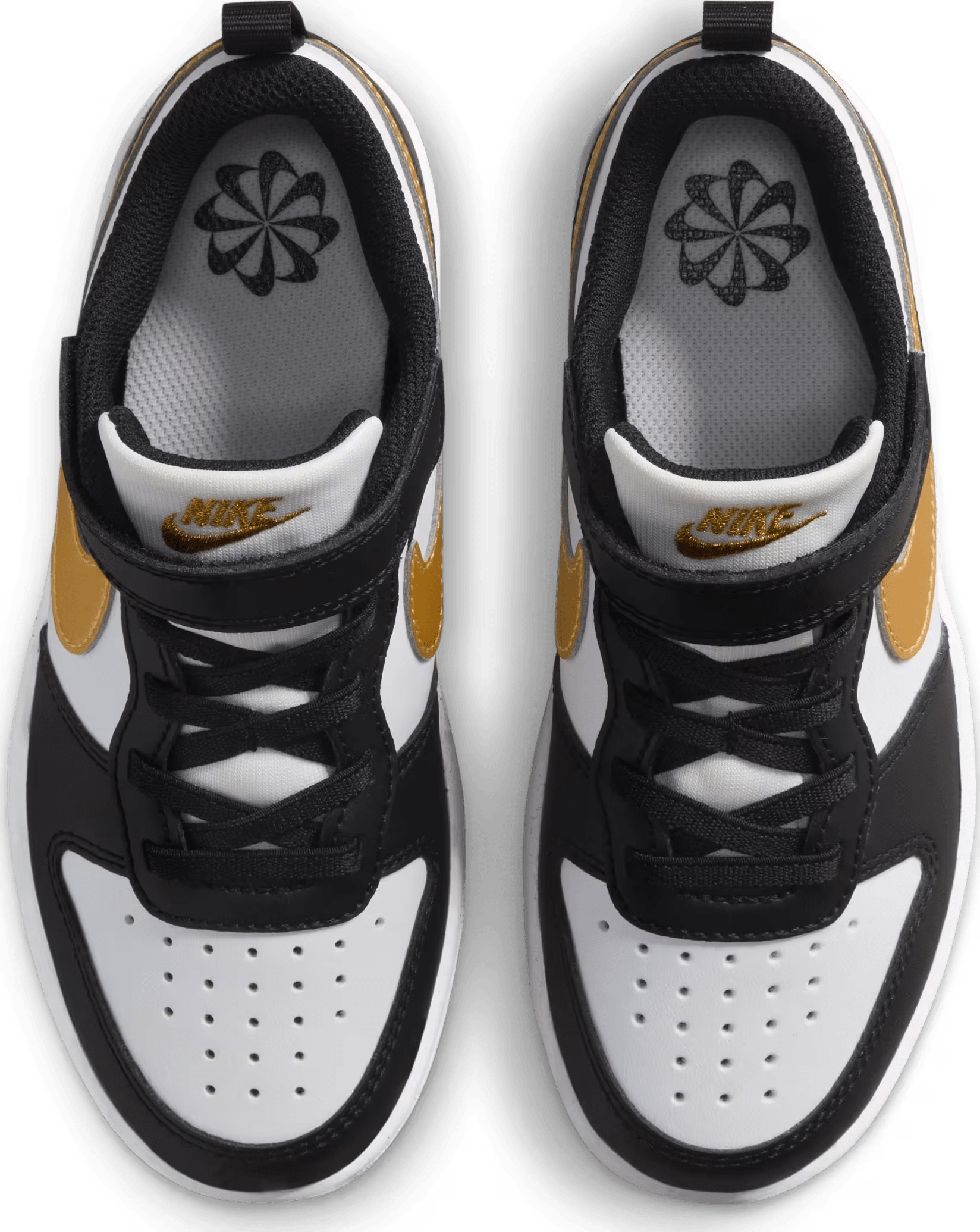 Nike Court Borough Low Recraft Black White Metallic Gold (PS)